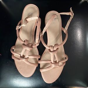 H&M Satin sandals. Blush-beige. Size 8/39.